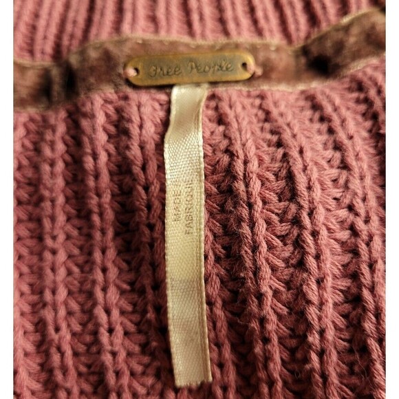 Free People Cropped Sweater Knit Bell Sleeve V Neck Size S - Picture 7 of 7